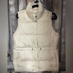 Land's End Goosedown Puffer vest ivory medium